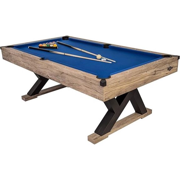 American Legend Billiard Table with Rustic Wood Finish