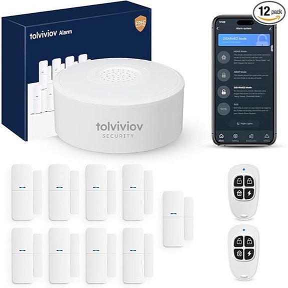 Tolviviov 2nd Gen Smart Home Alarm System (12 pcs)