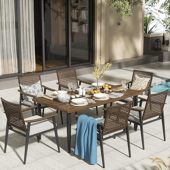 Natural Expressions 7-Piece Patio Dining Set with Umbrella