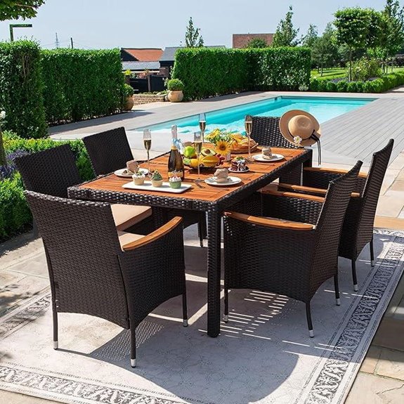 Devoko 7-Piece Patio Conversation Set with Cushions