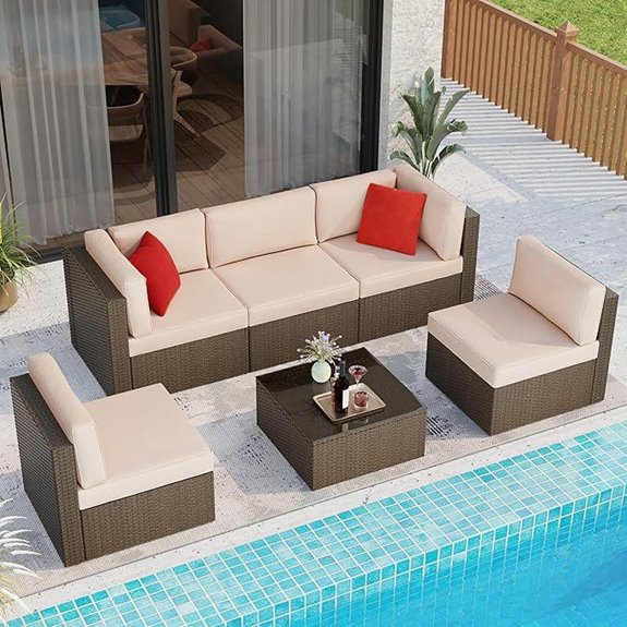 Shintenchi 6-Piece Outdoor Patio Furniture Set