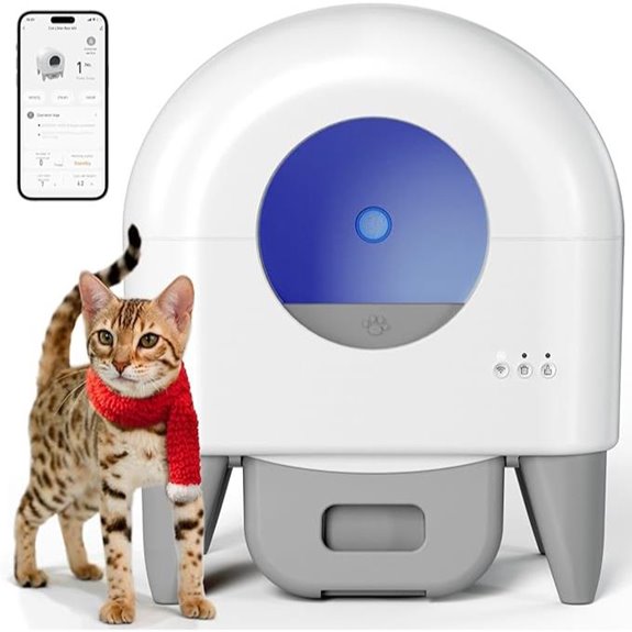 Automatic Cat Litter Box with App Control and Safety