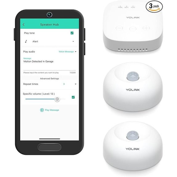 YoLink Smart Home SpeakerHub & Motion Sensors Kit