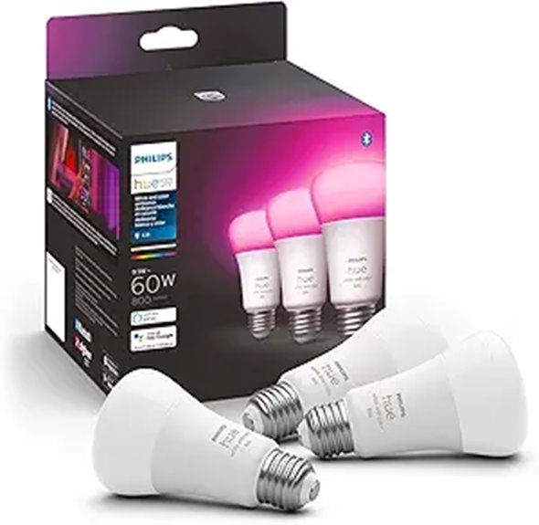 Philips Hue A19 Smart Light Bulb 3-Pack