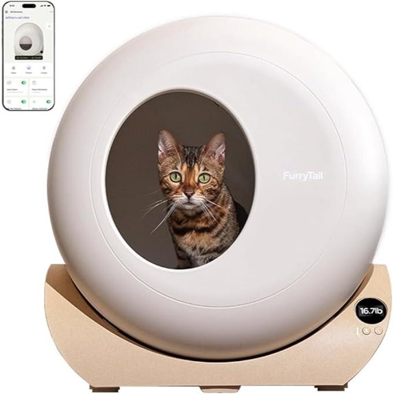FurryTail Self-Cleaning Cat Litter Box with App