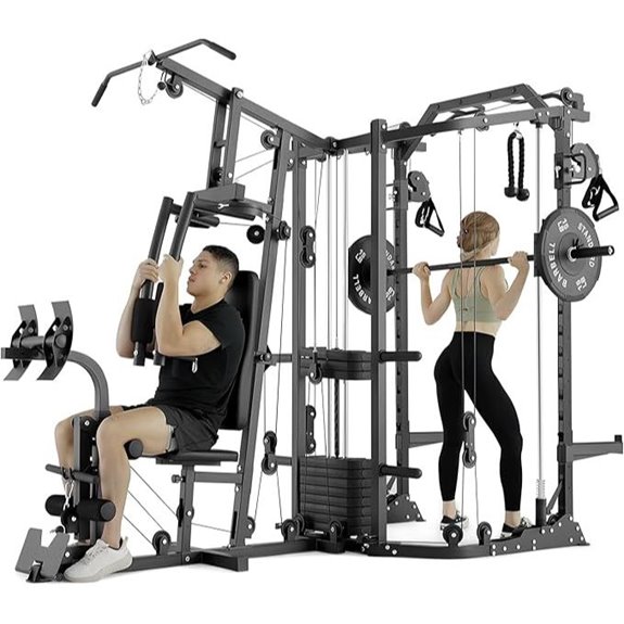 GMWD Smith Machine Power Cage & Home Gym System