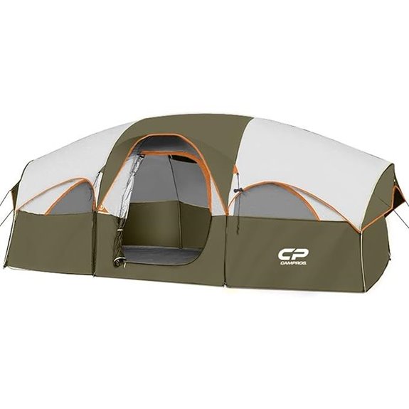 CAMPROS 8-Person Family Camping Tent with Mesh Windows