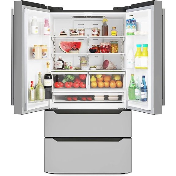 KoolMore 22.5 Cu.Ft Stainless French Door Refrigerator