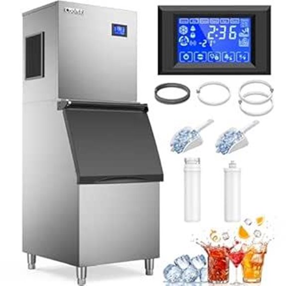 stainless steel 450lbs ice maker