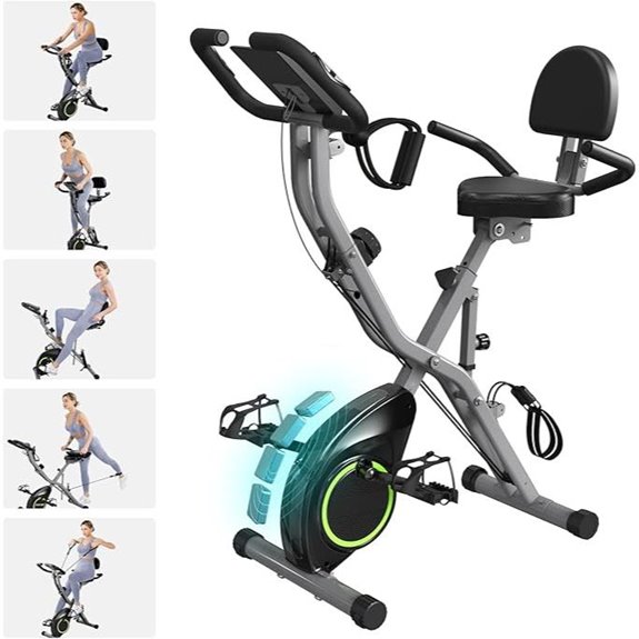 Foldable 5-in-1 Exercise Bike with Magnetic Resistance