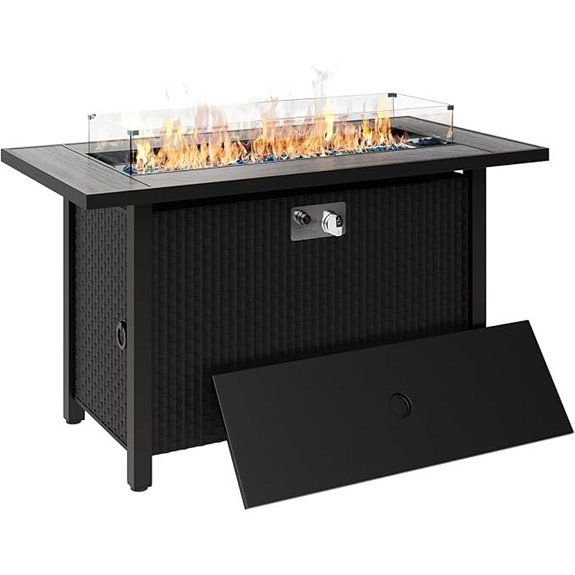 Walsunny 45 Outdoor Propane Fire Pit with Cover