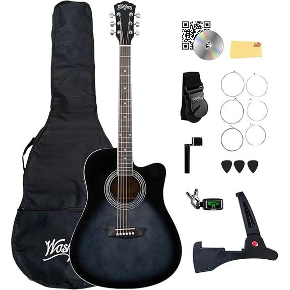 Washburn WA90CE Acoustic-Electric Guitar Kit Bundle