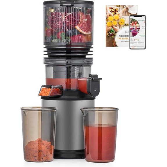 Cold Press Juicer with Wide Feed and Stainless Filter