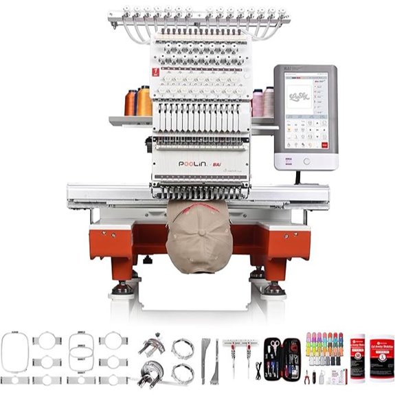 Poolin EOX 15-Needle Embroidery Machine with WiFi