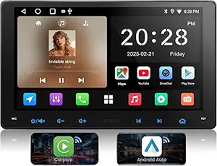 9-Inch Wireless Car Stereo with CarPlay & GPS