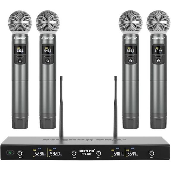Phenyx Pro Wireless Microphone System with 4 Mics