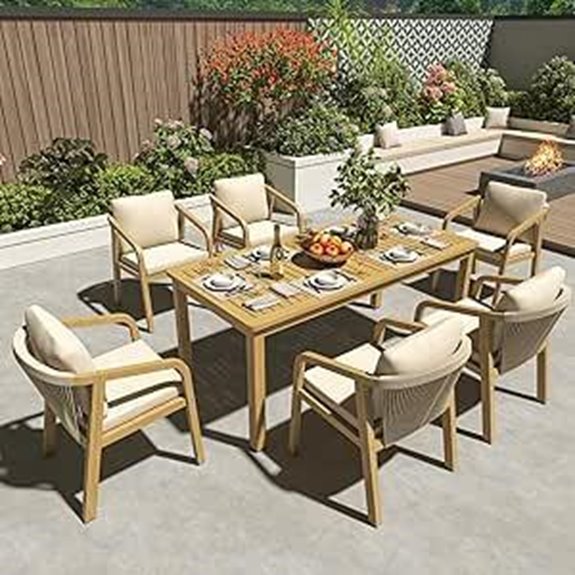 Wisteria Lane 7-Piece Acacia Patio Dining Set