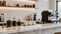 elegant organized coffee station