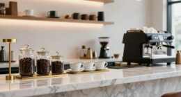 elegant organized coffee station