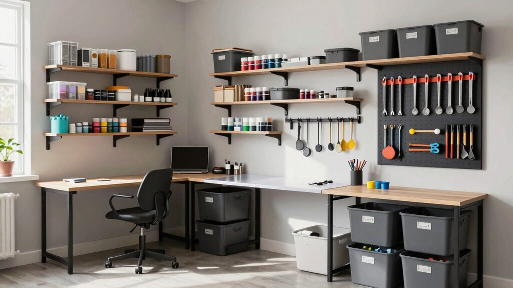 efficient organized hobby space