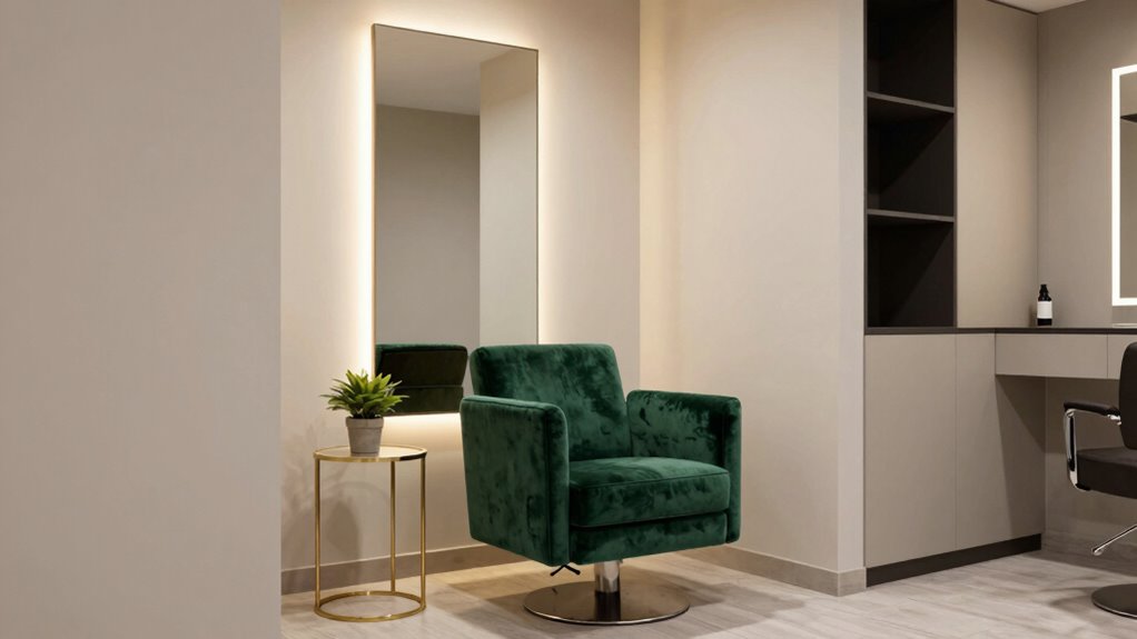 efficient organized salon workspace