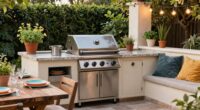 outdoor cooking entertainment setup