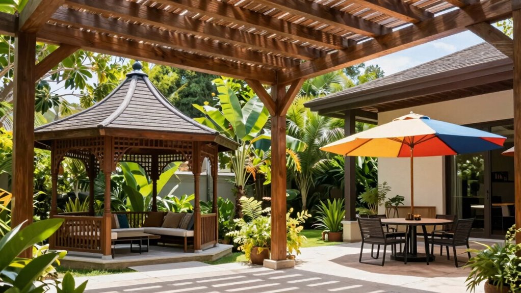 outdoor shade structure options