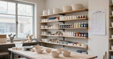 pottery studio organization tips