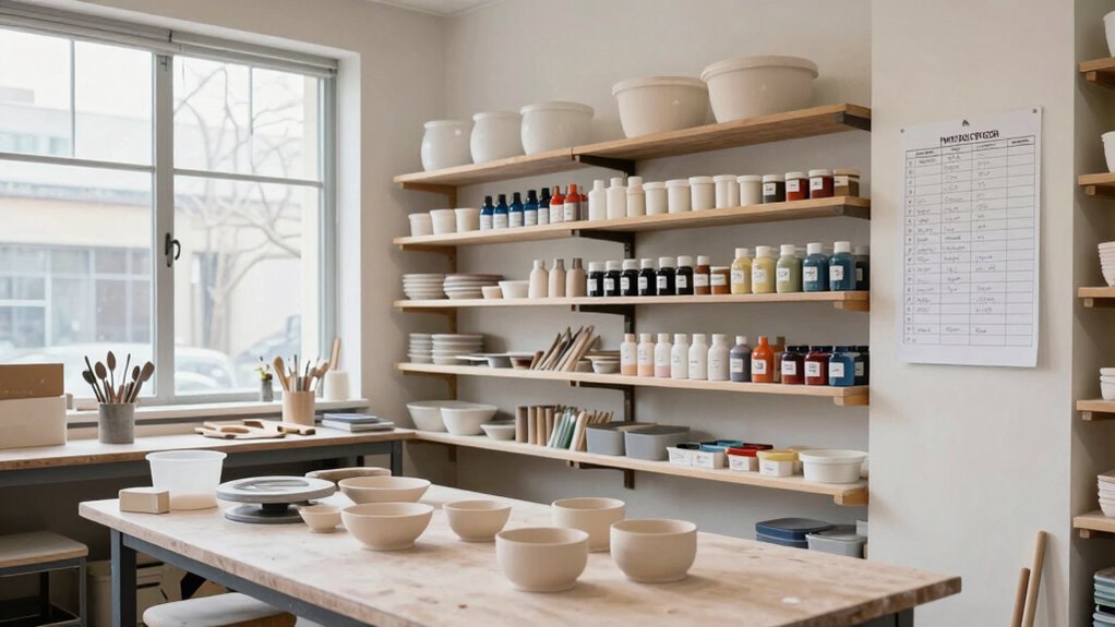 pottery studio organization tips