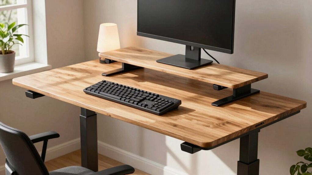 adjustable ergonomic desk converter
