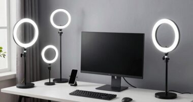 comparative desk ring lights