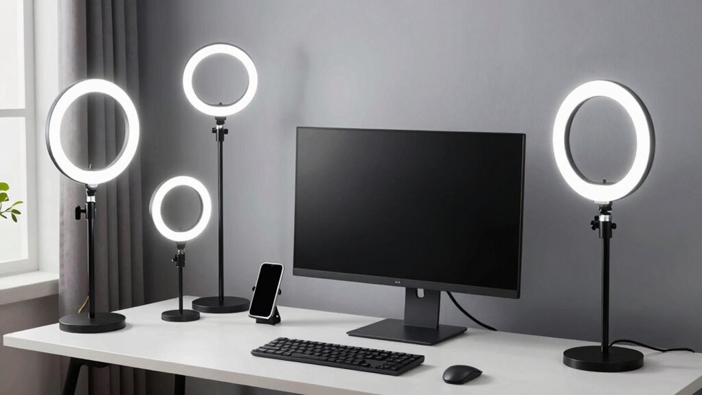 comparative desk ring lights