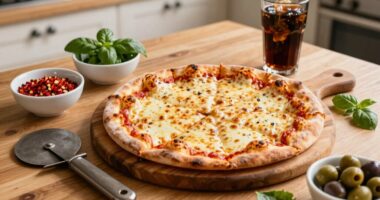 convenient home pizza station