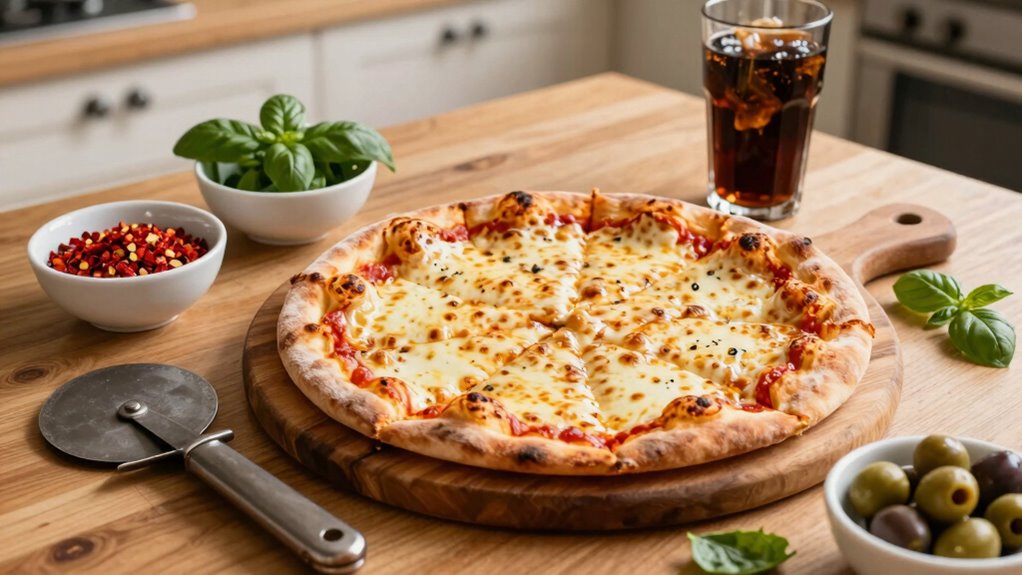 convenient home pizza station
