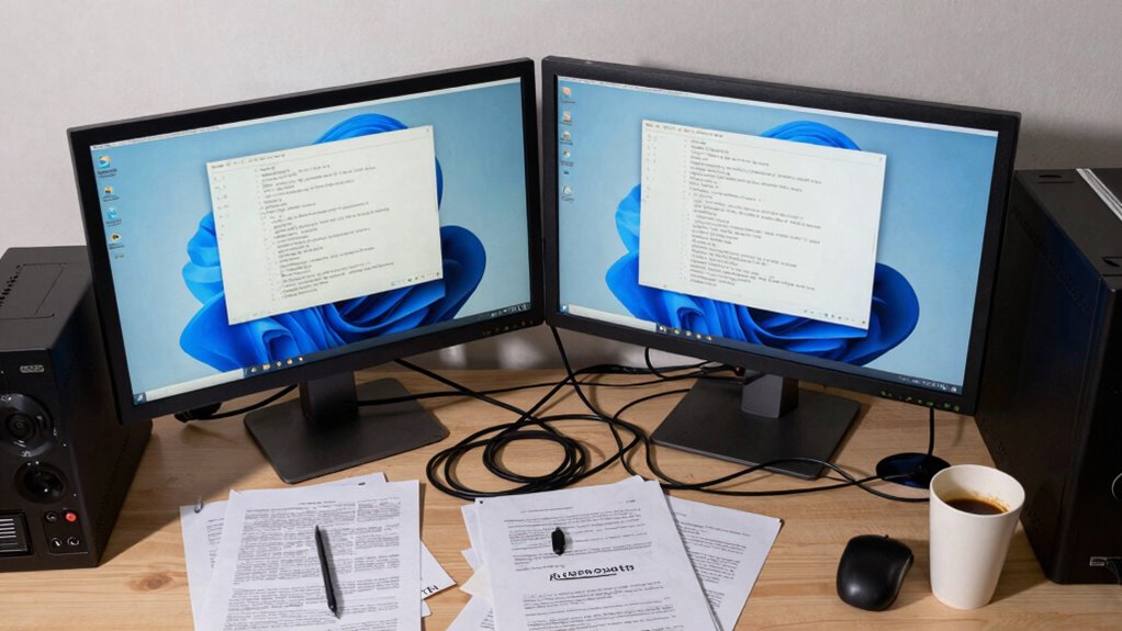 counterproductive multi monitor arrangement