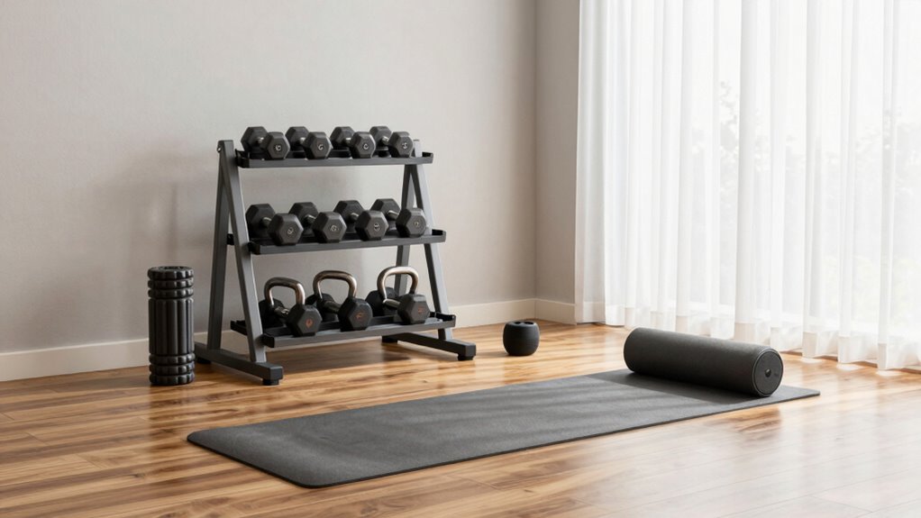 durable apartment workout setup