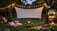 easy outdoor movie setup