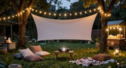 easy outdoor movie setup