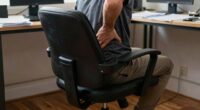 office chair back blame