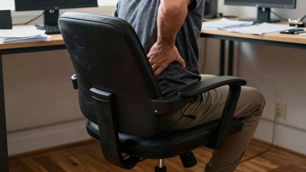office chair back blame
