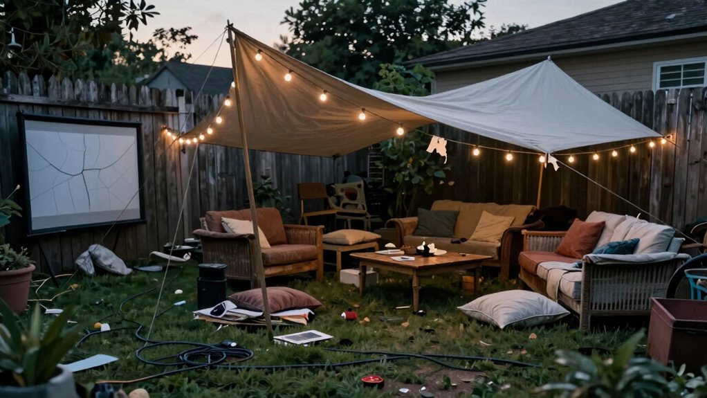 poorly planned outdoor setups