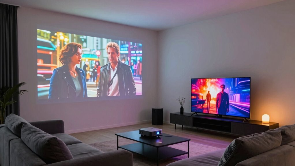 projectors vs tvs resolution energy space