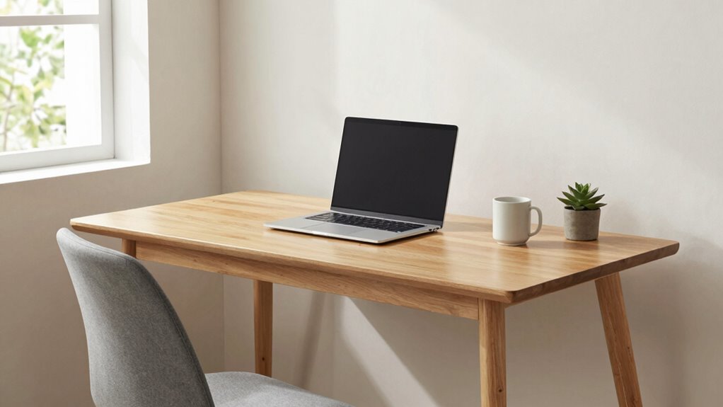 single desk focused work