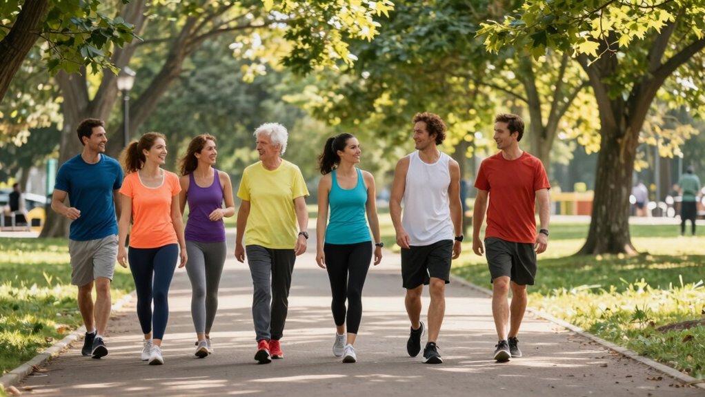 walking with interval outdoors